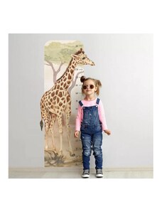 YokoDesign Samolepící dětský nástěnný metr Žirafa