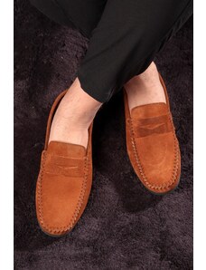 Ducavelli Naran Genuine Leather Men's Casual Shoes, Loafer Shoes, Lightweight Shoes, Suede Shoes