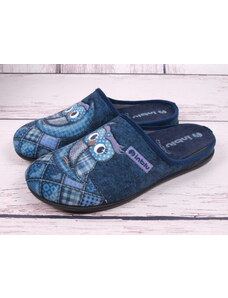 Pantofle papuče bačkory Inblu GF18-004 modré se sovami