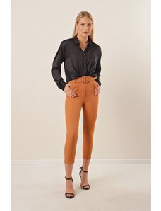 HAKKE Carrot Belt Fabric Trousers