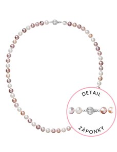 EVOLUTION GROUP Perlový náhrdelník z říčních perel se zapínáním z bílého 14 karátového zlata 822004.3/9272B multi