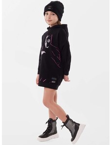 Dětské bavlněné šaty Dkny x DC Comics černá barva, mini