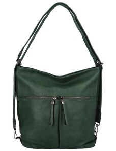 ROMINA & CO. BAGS Dámská koženková kabelka-batoh zelená - Romina Geria zelená