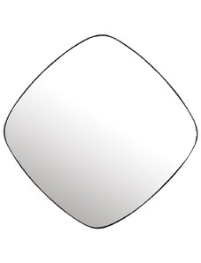White Label Černé kovové závěsné zrcadlo WLL MILA