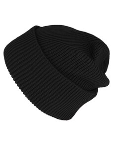Pletená zimní černá čepice - Fiebig - Recycelt (100 % recyklovaný materiál)