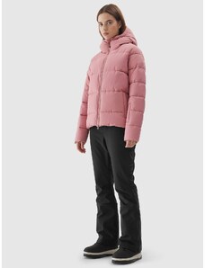 4F Dámská lyžařská péřová bunda membrána 5000 - pudrově růžová