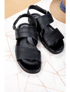 Ducavelli Viasna Genuine Leather Men's Slippers, Genuine Leather Slippers, Orthopedic Sole Slippers, Rubber Sole