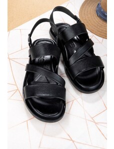 Ducavelli Roma Genuine Leather Men's Sandals, Genuine Leather Sandals, Orthopedic Sole Sandals, Lightweight Leather.