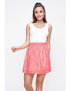 By Saygı Elastic Waist Lace Skirt