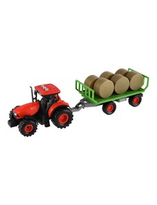 Teddies Traktor Zetor s vlekem na balíky