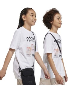 Dětské bavlněné tričko adidas Originals bílá barva, s potiskem