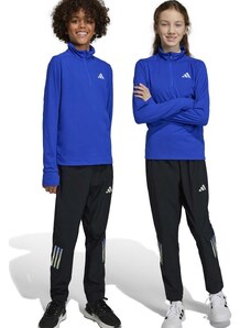 Dětské tepláky adidas U RUN WV černá barva, s potiskem