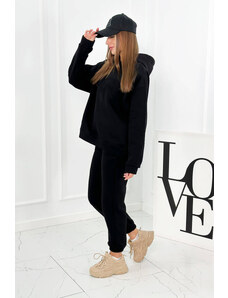 K-Fashion Izolovaná bavlněná souprava, mikina + kalhotami Brooklyn černý