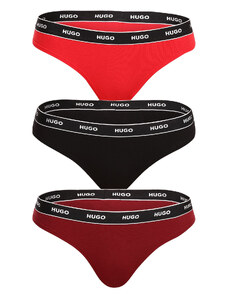 3PACK dámská tanga Hugo vícebarevná (50480150 982)