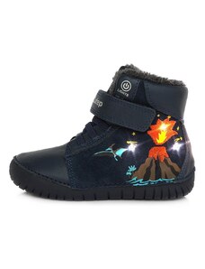 Chlapecké zimní kožené blikací boty D.D.step W050-323