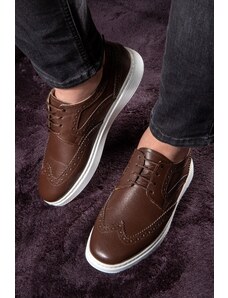 Ducavelli Night Genuine Leather Men's Casual Shoes, Summer Shoes, Light Shoes, Lace-Up Leather Shoes