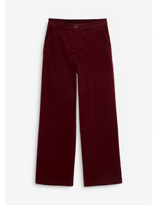 bonprix Manšestrové kalhoty marlene, z organické bavlny Červená