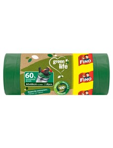 Pytle na odpadky Green Life Easy pack 27 μm 60 litrů Fino - 18 ks
