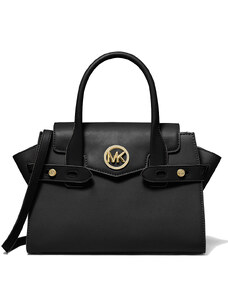 Michael Kors Carmen Medium Belted Satchel Black