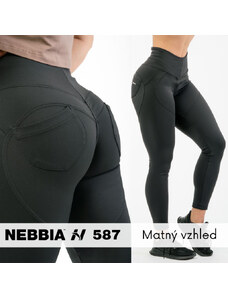 NEBBIA - Lifting Effect Bubble Butt legíny s vysokým pasem 587 (black)
