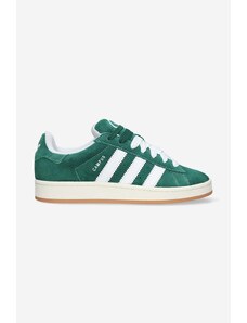 Semišové sneakers boty adidas Originals Campus0s zelená barva, H03472