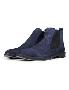 Ducavelli York Genuine Leather and Suede Anti-Slip Sole Chelsea Casual Boots.