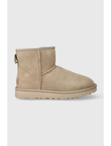 Semišové sněhule UGG Classic Mini II béžová barva, 1016222