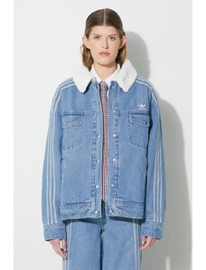 Džínová bunda adidas Originals Denim Jacket dámská, přechodná, IS5250