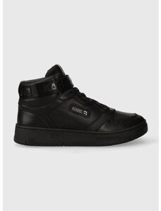 Kožené sneakers boty Karl Lagerfeld KREW KC černá barva, KL53046