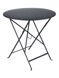 Antracitový kovový skládací stůl Fermob Bistro Ø 77 cm