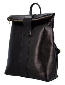 Luxusní universální kožený batoh Delami Dubar černý