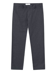 KnowledgeCotton Apparel KnowledgeCotton Apparel Chuck Regular Flannel Chino Pants — Gray Pinstripe