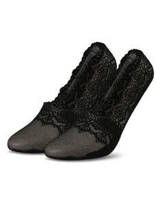 Černé krajkové silonkové ponožky Gatta, nero UNI
