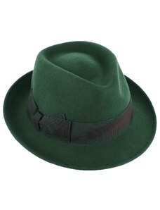 Fiebig Dámský zelený nemačkavý klobouk trilby - Bema