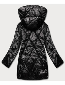 S'WEST Černá dámská bunda s ozdobnou kapucí (B8126-1)