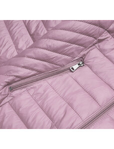 S'WEST Růžová prošívaná dámská bunda s kapucí (B0124-51)