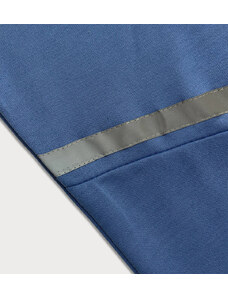 J.STYLE Světle modré pánské teplákové kalhoty s reflexními prvky (8K189-17)