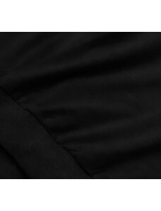 J.STYLE Tenká černá dámská tepláková mikina se stahovacími lemy (68W05-3)