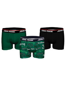 Pánské boxerky John Frank JF3B-CH-01 3Pack boxerky