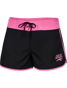 AQUA SPEED Plavecké šortky Viki Black/Pink Pattern 136