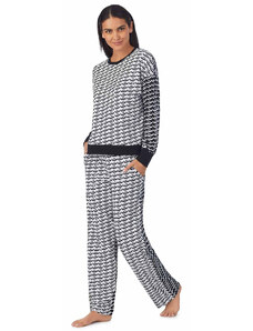 Dámské pyžamo YI2822685F černo bílý vzor - DKNY