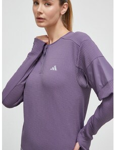 Běžecké triko s dlouhým rukávem adidas Performance fialová barva