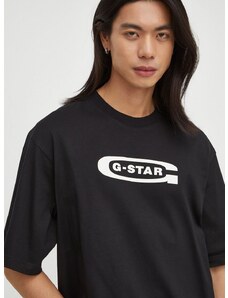 Bavlněné tričko G-Star Raw černá barva, s potiskem