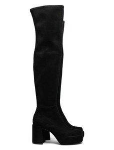 Semišové boty Kennel & Schmenger Clip dámské, černá barva, na podpatku, 21-60030.470