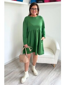 BS Pohodové šaty s dlouhým rukávem zelené /