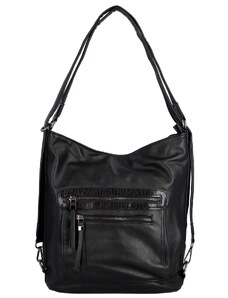 Romina & Co. Bags Módní dámský koženkový kabelko-batoh Flora, černá