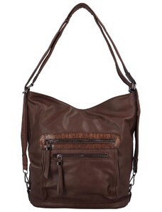 Romina & Co. Bags Módní dámský koženkový kabelko-batoh Flora, coffee