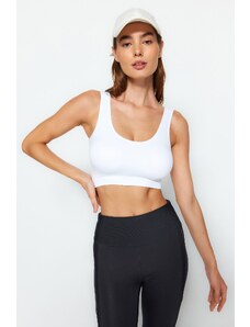 Trendyol White Seamless/Seamless Support/Shaping Knitted Sports Bra