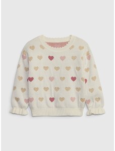 GAP Dětský svetr vzor srdce - Holky