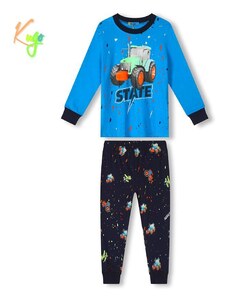 Chlapecké pyžamo KUGO MP3779, modrá / tm. modrá